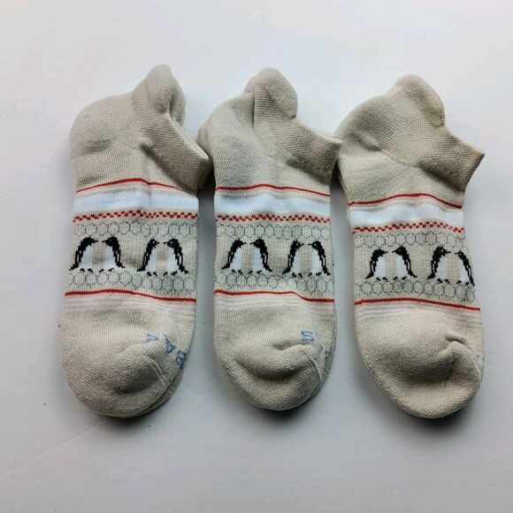 Bombas Original Ankle Socks Penguin Winter Holiday Lot Of 3 Pairs Size M - Picture 2 of 4